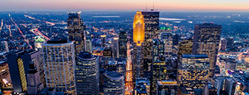 Community view of the Downtown West neighborhood of Minneapolis, Minnesota