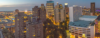 View of downtown Minneapolis from Loring Park