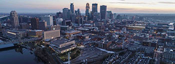 Aerial view from the North Loop in Minneapolis