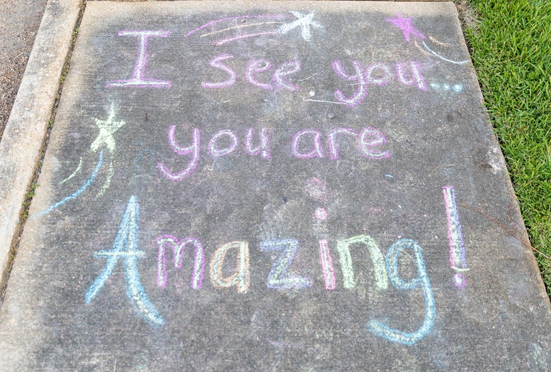 Sidewalk chalk art