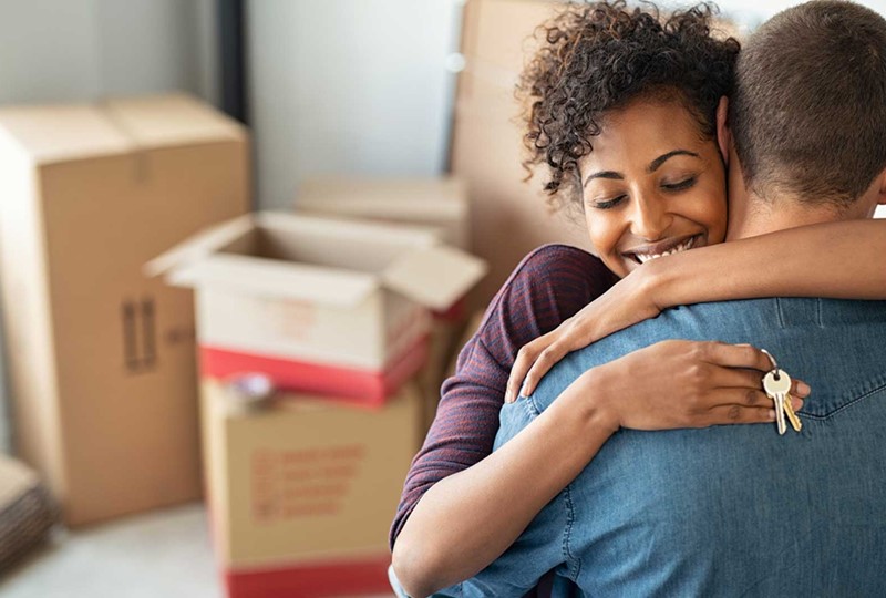 Sellers packing up moving boxes